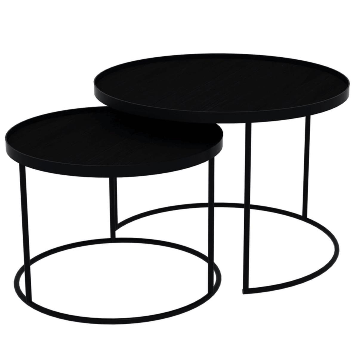 Set table basse ronde S-L TRAY Ethnicraft