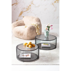 Set table basse WIRE DOUBLE BUBBLE Kare Design noir