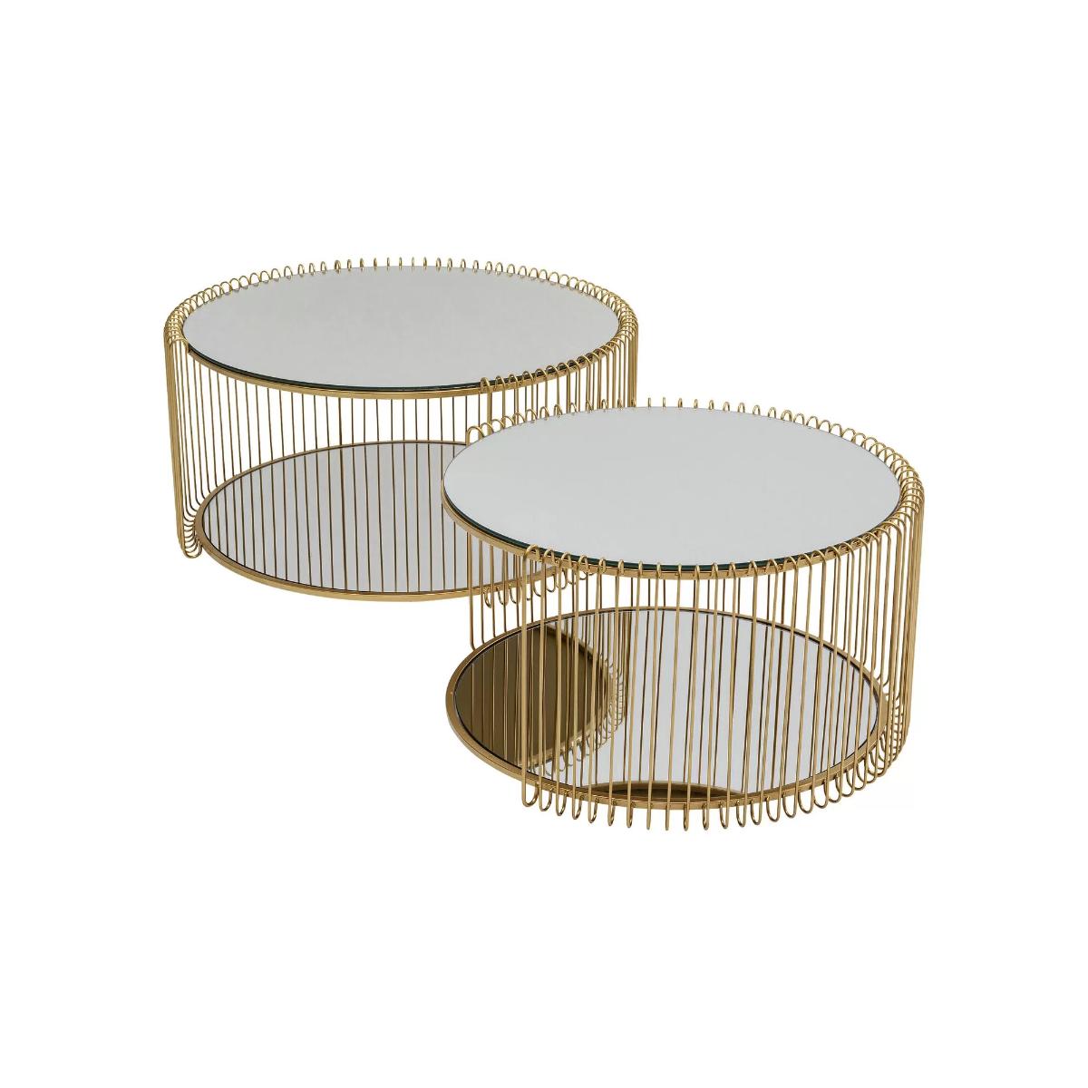 Set table basse Wire Double laiton Kare Design