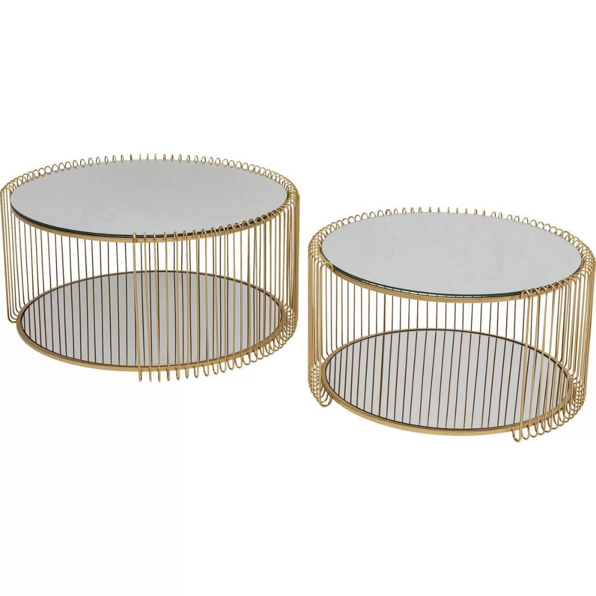 Set table basse Wire Double laiton Kare Design