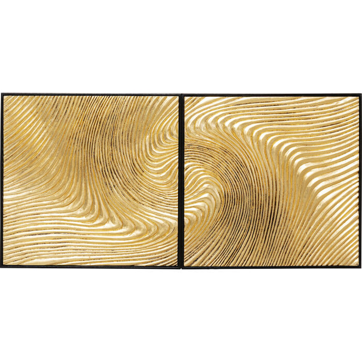 Set tableau décoratif WAVE Kare Design dorée