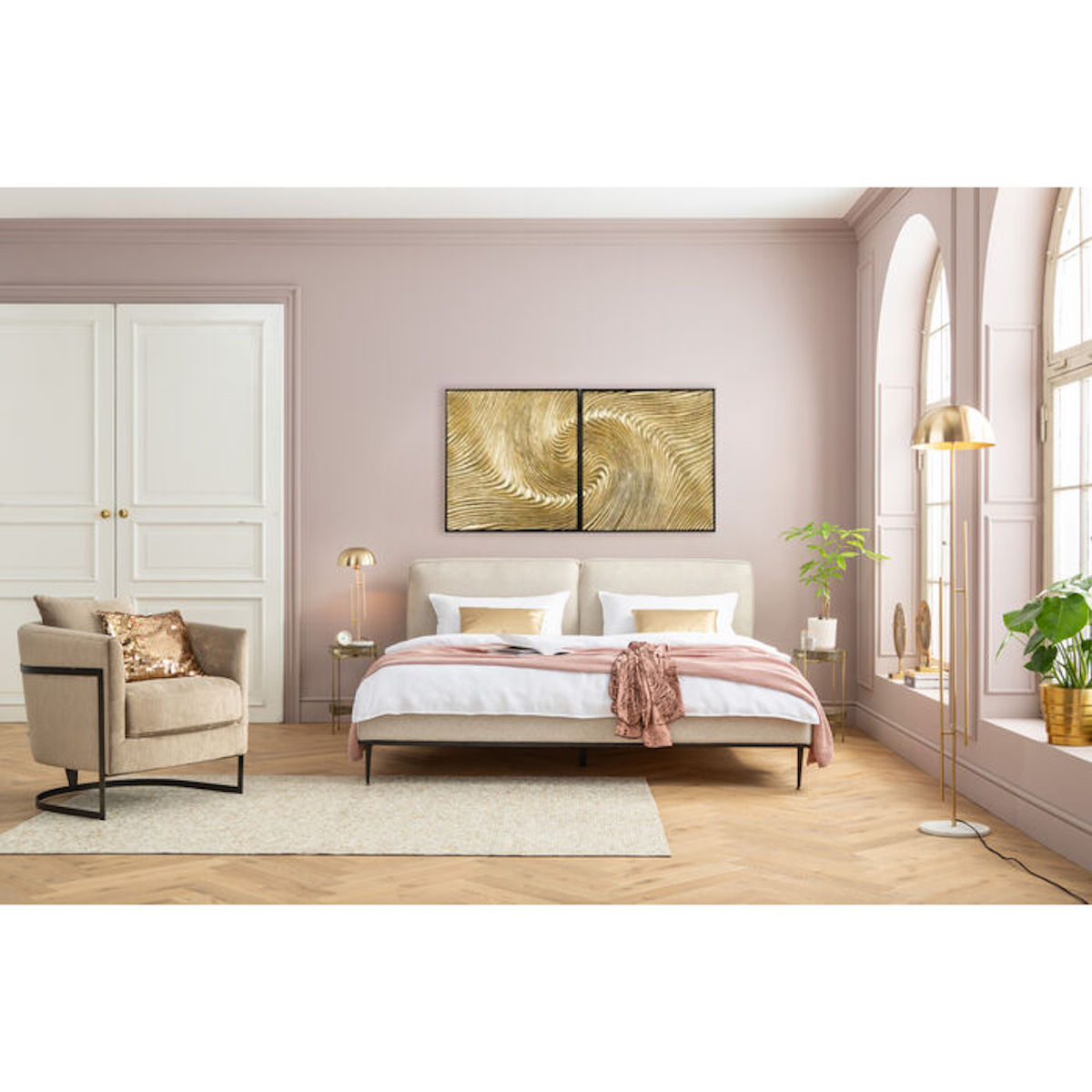 Set tableau décoratif WAVE Kare Design dorée