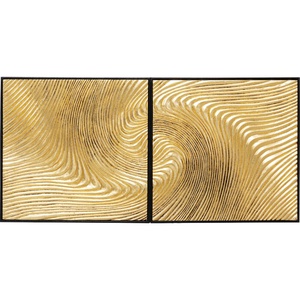 Set tableau décoratif WAVE Kare Design dorée
