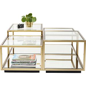 Set tables basse LUIGI Kare Design doré