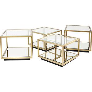 Set tables basse LUIGI Kare Design doré