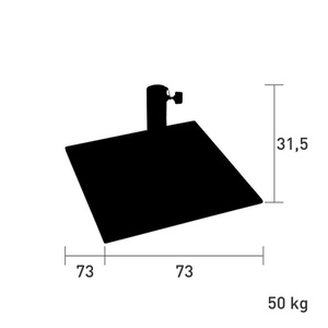 Socle UNIVERSEL Parasol Vlaemynck acier 50kg