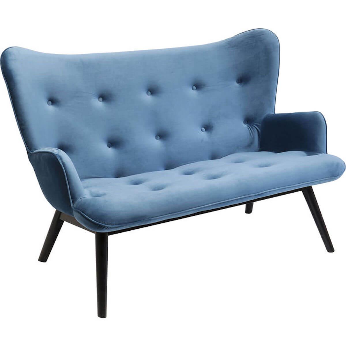 Sofa Black Vicky velours pétrole