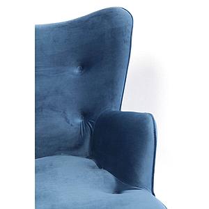 Sofa Black Vicky velours pétrole