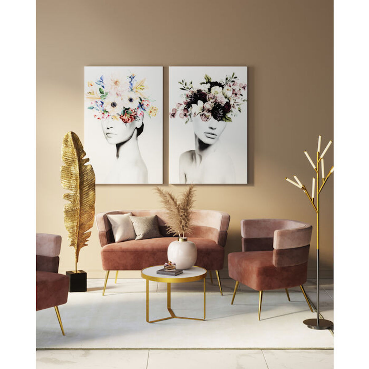 Sofa Sandwich Kare Design mauve