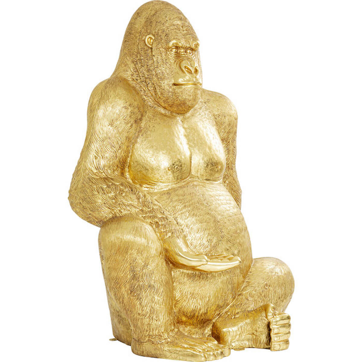 Statue décorative 249cm GORILLA XXL Kare Design doré