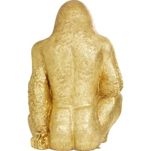 Statue décorative 249cm GORILLA XXL Kare Design doré