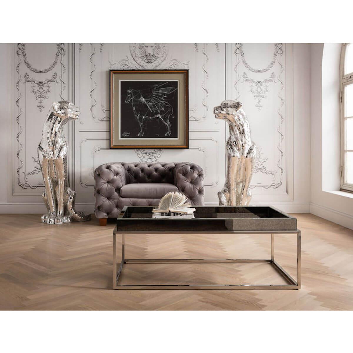 Statue décorative Mosaik Welcome Panther Kare Design gauche
