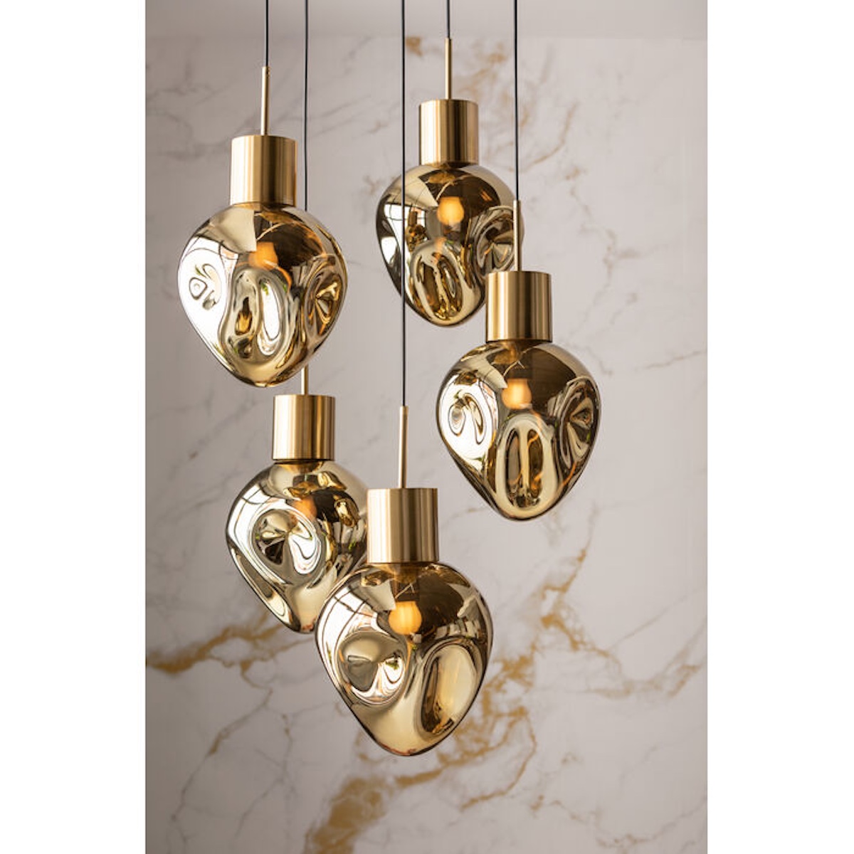 Suspension 50cm SUPERNOVA Kare Design Amber Cinque