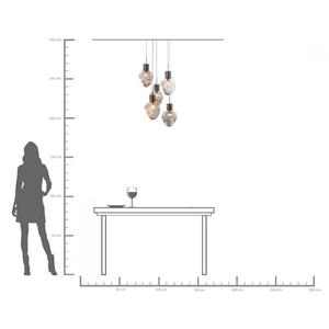 Suspension 50cm SUPERNOVA Kare Design Smoky Cinque