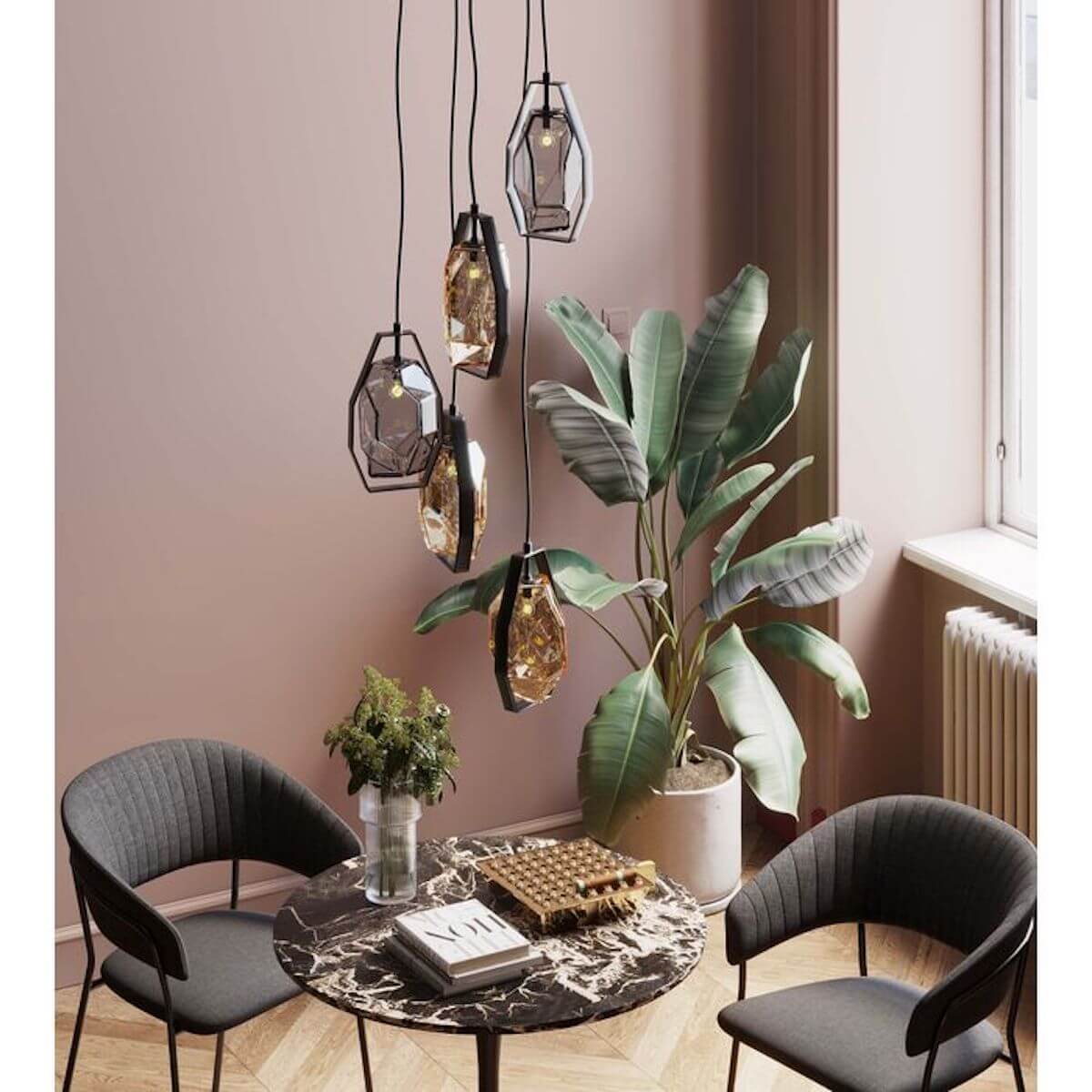 Suspension DIAMOND FEVER SPIRAL Kare Design noir