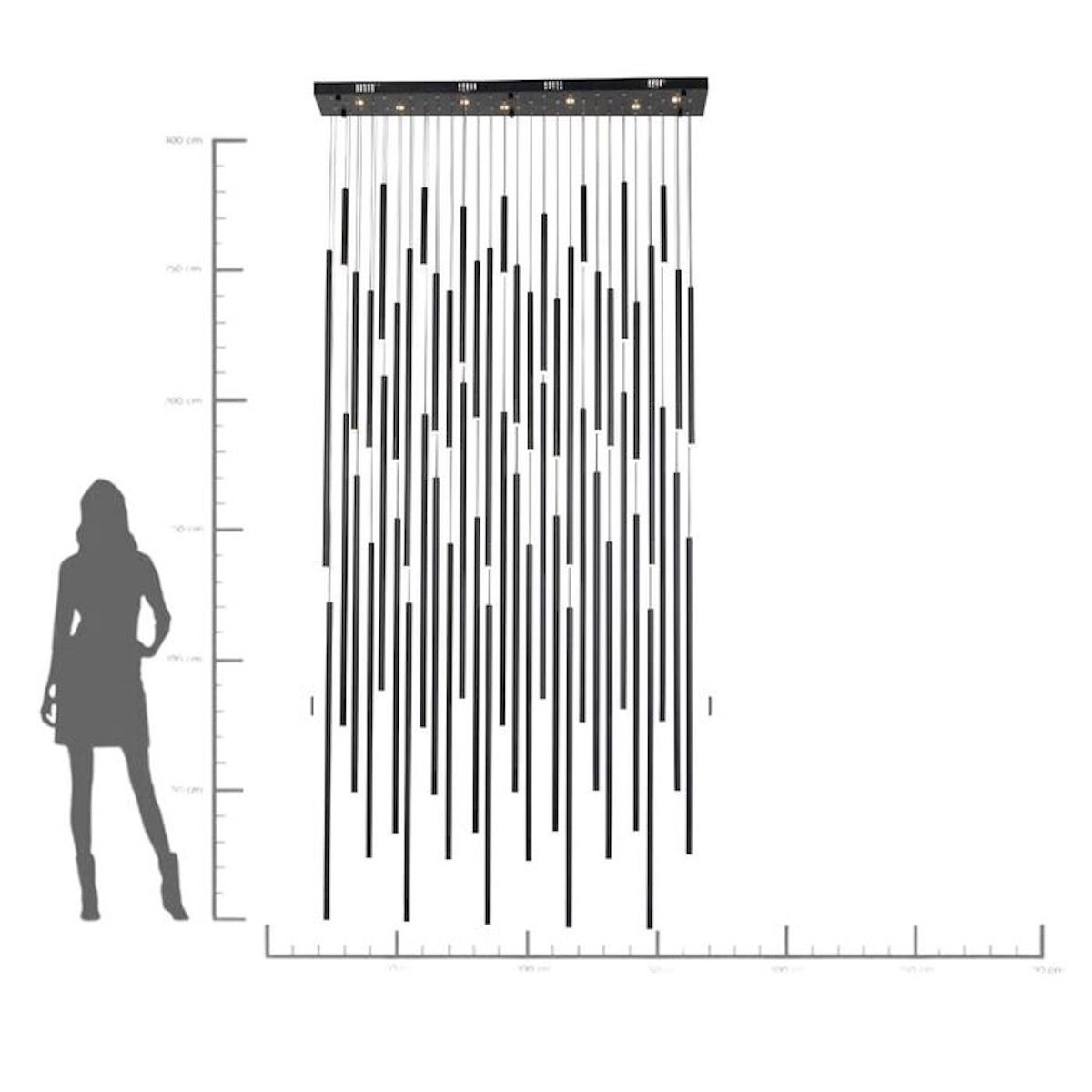 Suspension Living Vegas Deluxe noir mat LED