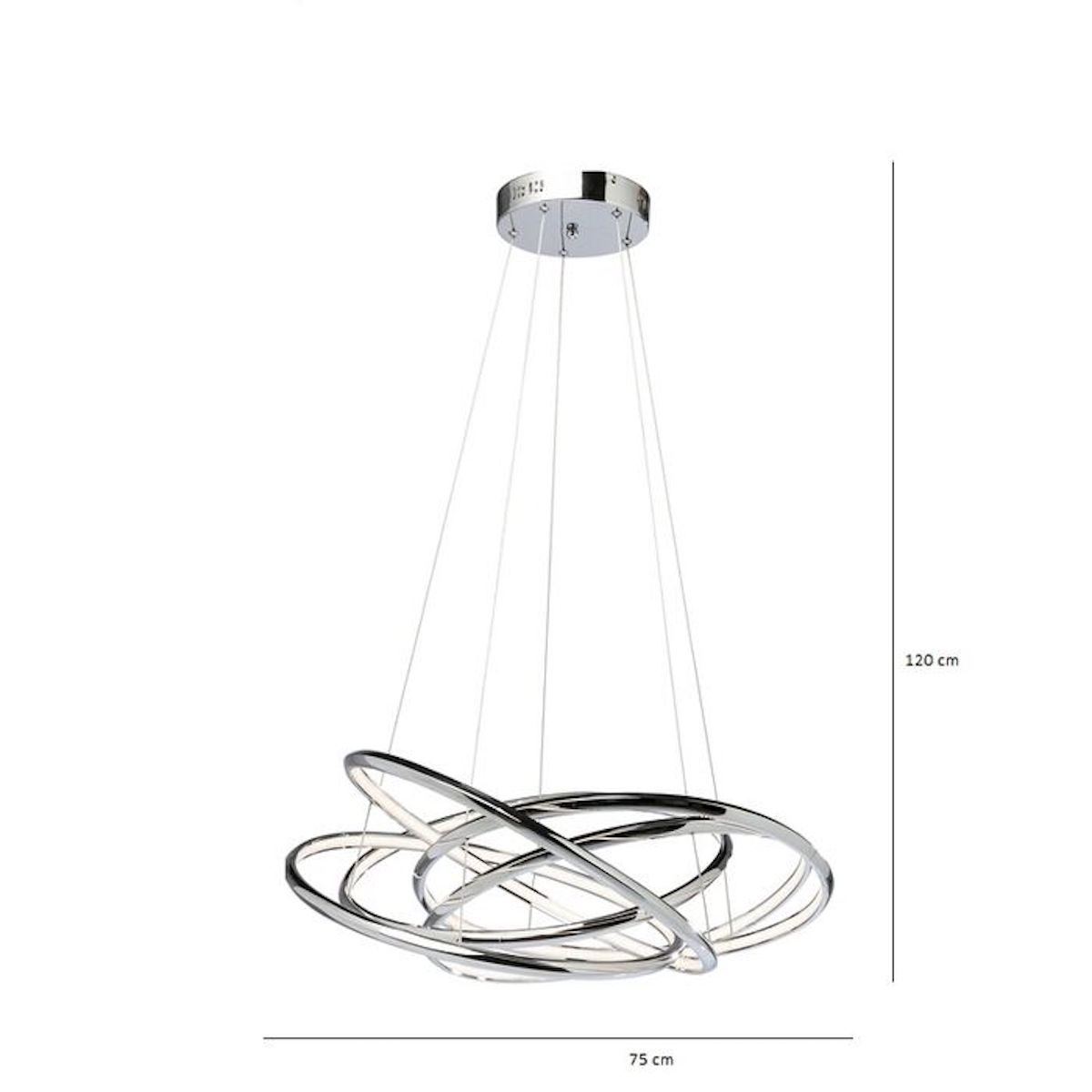 Suspension SATURN LED Kare Design chromé GM