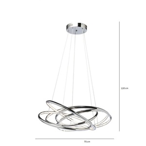 Suspension SATURN LED Kare Design chromé GM