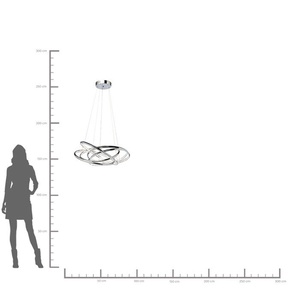 Suspension SATURN LED Kare Design chromé GM