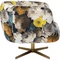 Swivel Armchair Peony Flower Yellow Kare Design