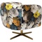 Swivel Armchair Peony Flower Yellow Kare Design