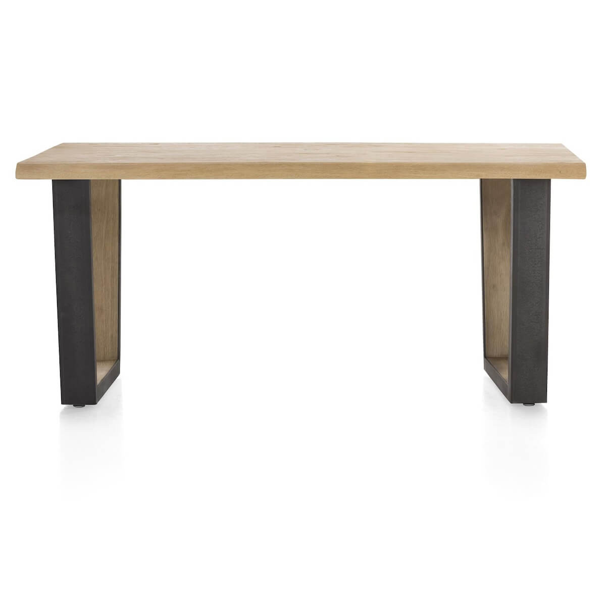 Table 100x170cm METALOX Henders & Hazel pieds V métal-bois-bord ondulé