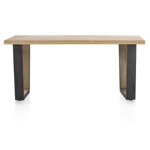 Table 100x170cm METALOX Henders & Hazel pieds V métal-bois-bord ondulé