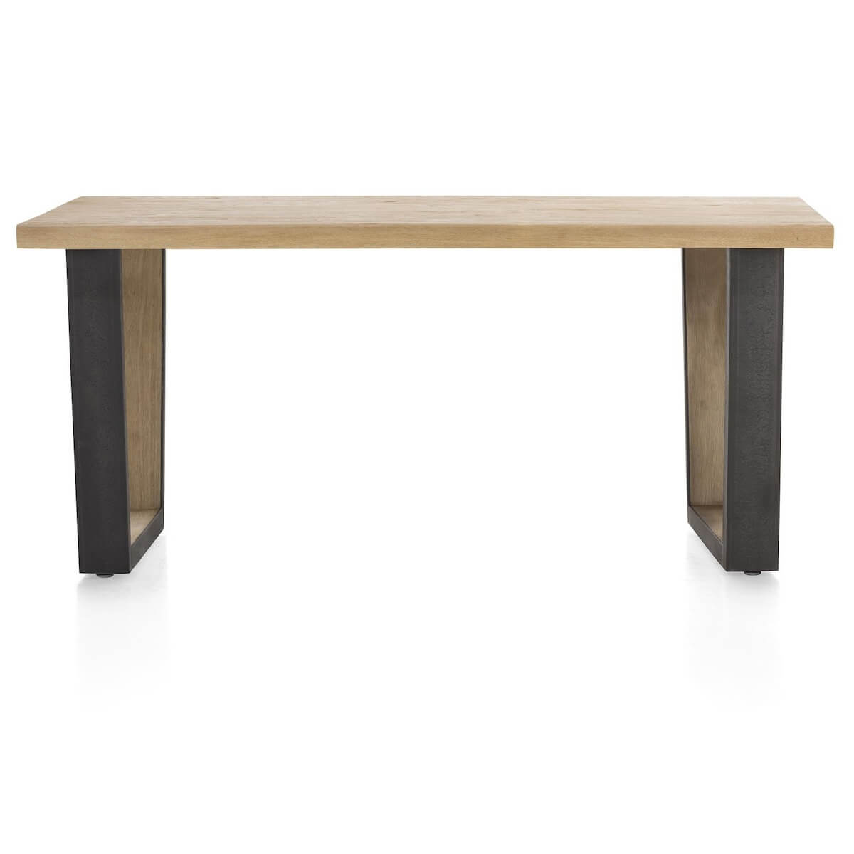 Table 100x170cm METALOX Henders & Hazel pieds V métal-bord ondulé