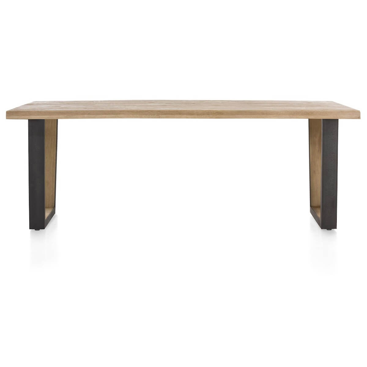 Table 100x230cm METALOX Henders & Hazel pieds V métal-bois-bord droit