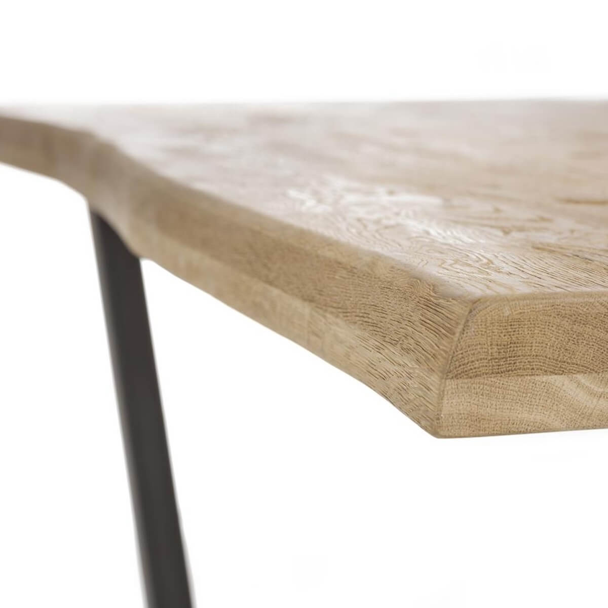 Table 100x250cm METALOX Henders & Hazel pieds V métal-bois-bord ondulé