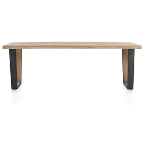 Table 100x250cm METALOX Henders & Hazel pieds V métal-bois-bord ondulé