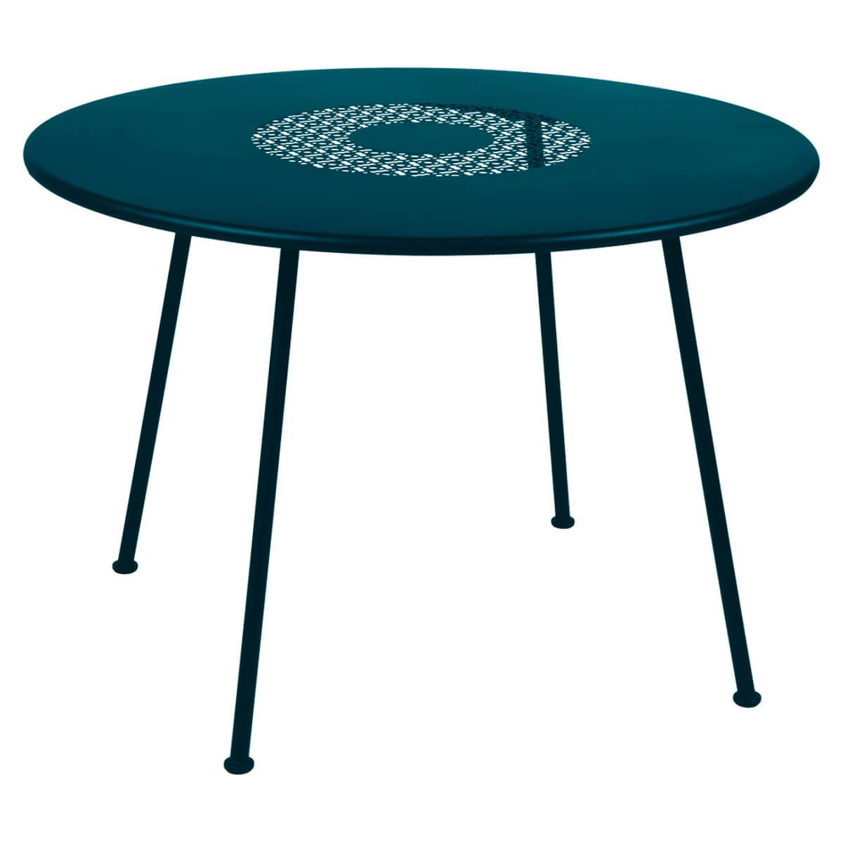 Table 110cm LORETTE Fermob bleu acapulco
