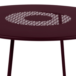 Table 110cm LORETTE Fermob cerise noir