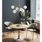 Table 110cm SCHICKERIA Kare Design aspect chêne et pied blanc