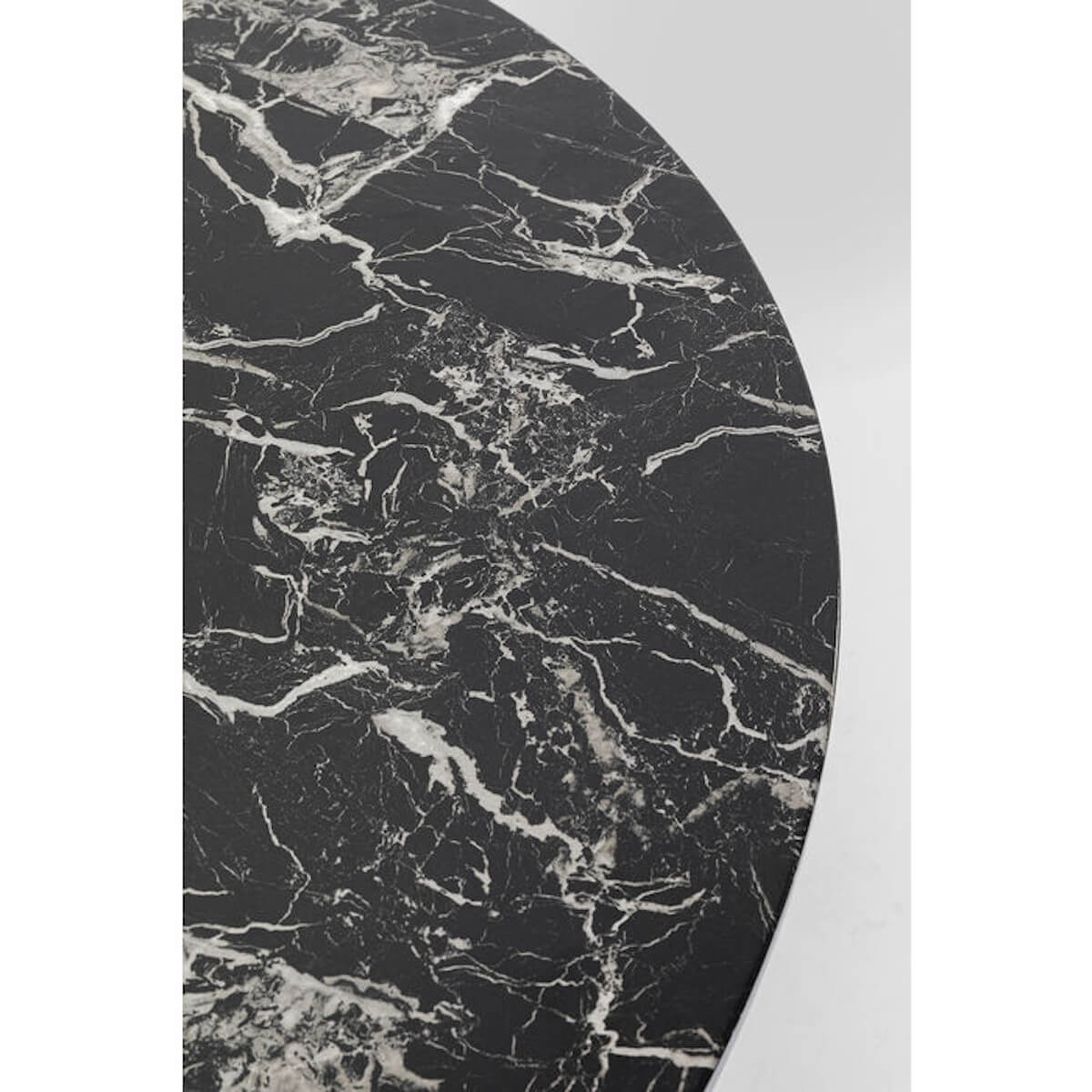 Table 110cm SCHICKERIA Kare Design aspect marbre noir