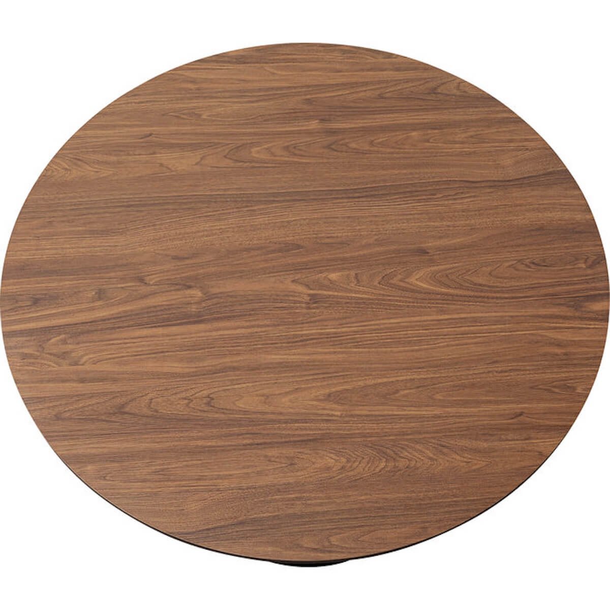 Table 110cm SCHICKERIA Kare Design aspect noyer et pied noir