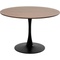 Table 110cm SCHICKERIA Kare Design aspect noyer et pied noir