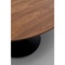 Table 110cm SCHICKERIA Kare Design aspect noyer et pied noir