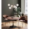 Table 110cm SCHICKERIA Kare Design aspect noyer et pied noir