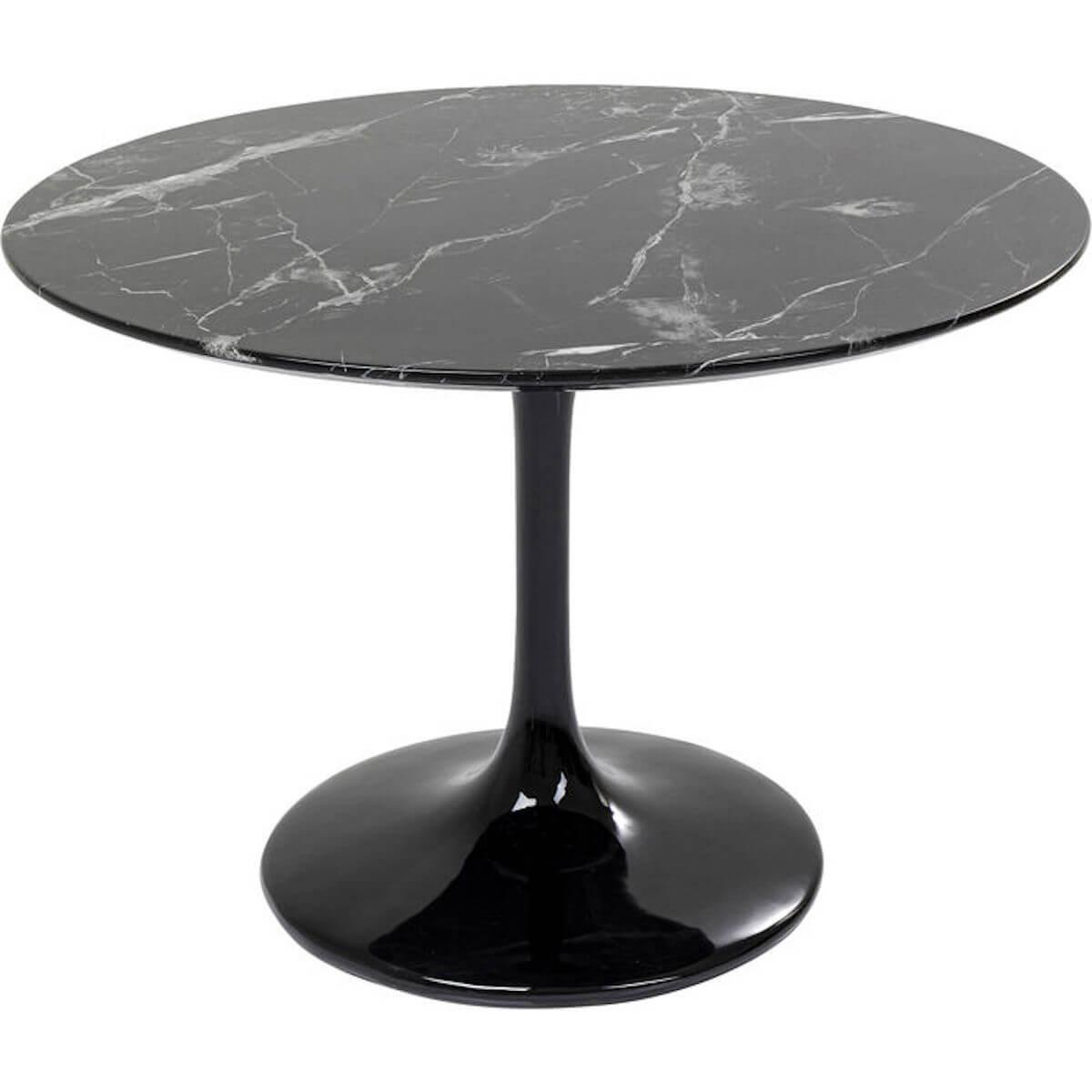 Table 110cm SOLO MARBLE Kare Design noir