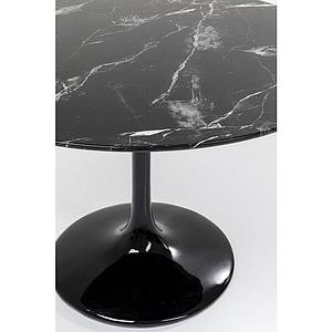 Table 110cm SOLO MARBLE Kare Design noir