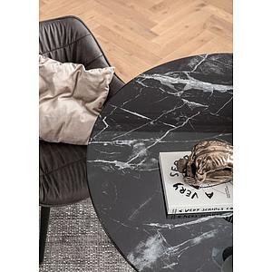 Table 110cm SOLO MARBLE Kare Design noir