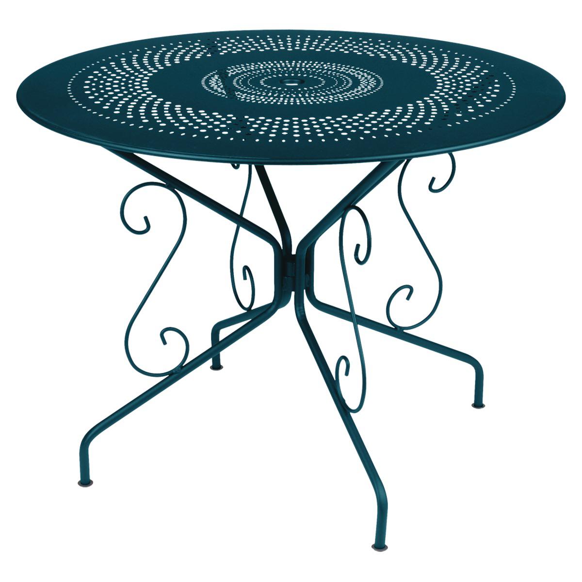 Table 117cm MONTMARTRE Fermob bleu acapulco