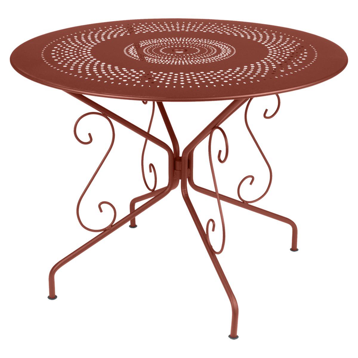 Table 117cm MONTMARTRE Fermob rouge ocre