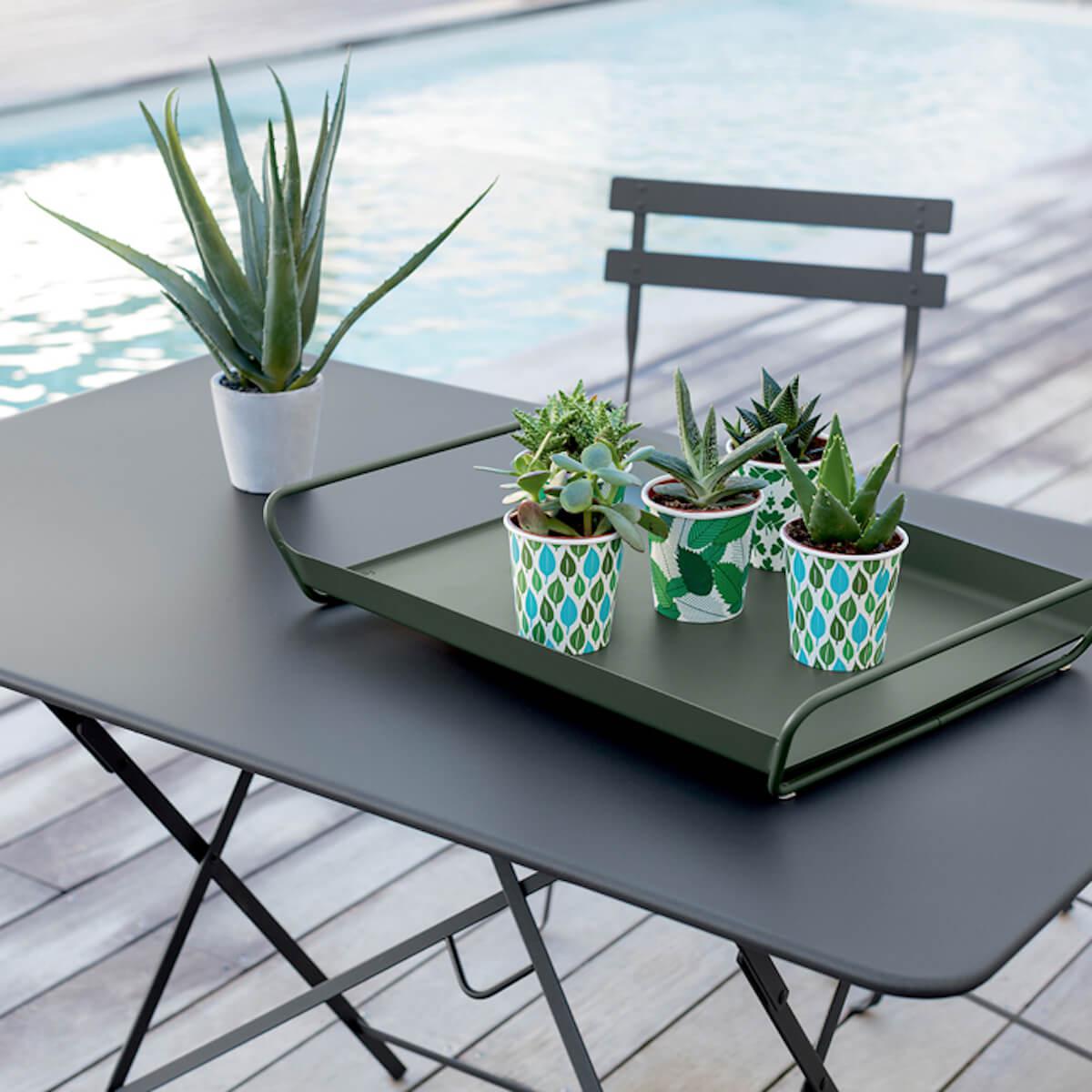 Table 117x77cm BISTRO Fermob gris argile