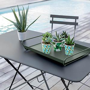 Table 117x77cm BISTRO Fermob gris argile