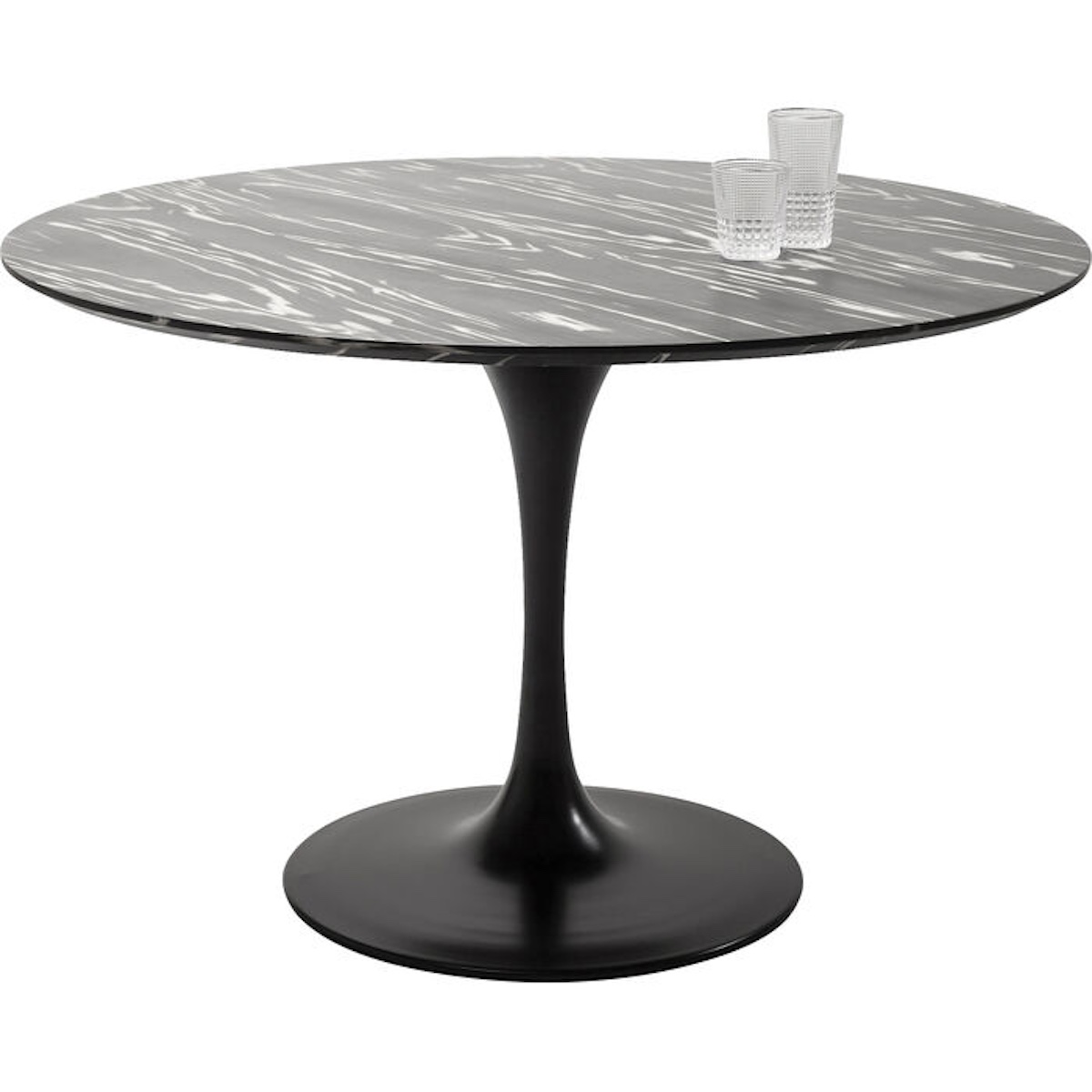 Table 120cm INVITATION SET Kare Design céramique noir