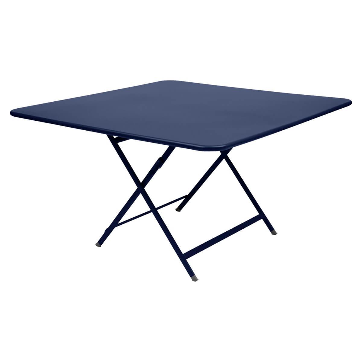 Table 128x128cm CARACTERE Fermob bleu abysse