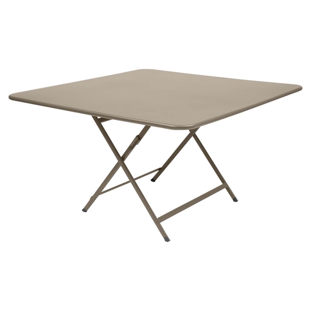 Table 128x128cm CARACTERE Fermob Brun muscade