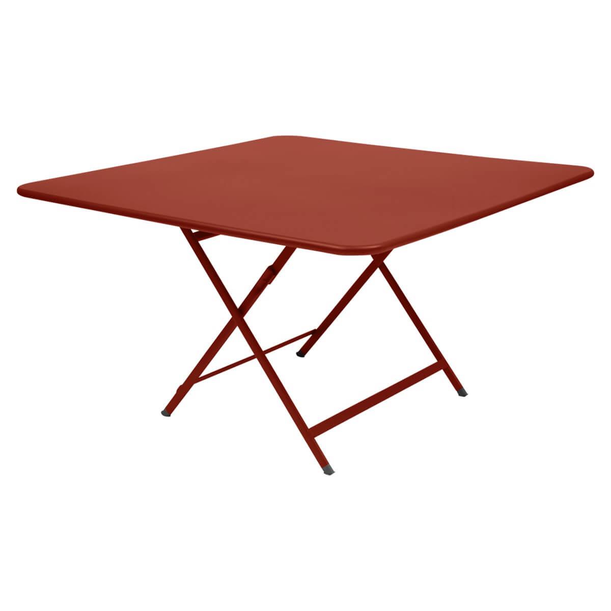Table 128x128cm CARACTERE Fermob rouge ocre